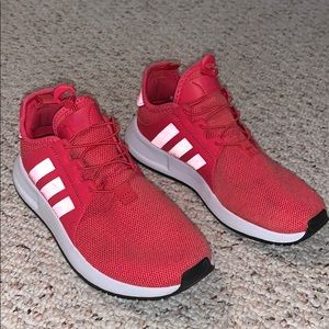 Adidas red sneakers